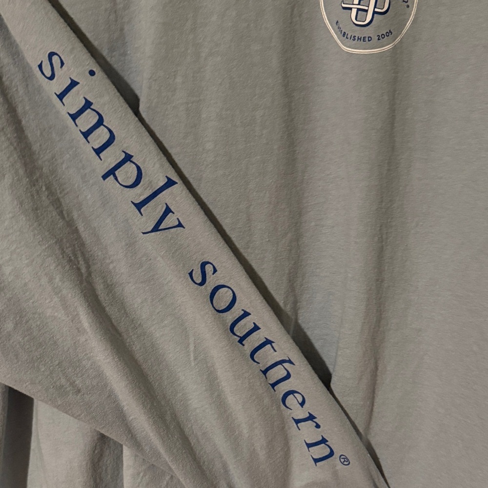 Simply Southern Blue Long Sleeve with Blue Logo - Picture 5 of 6
